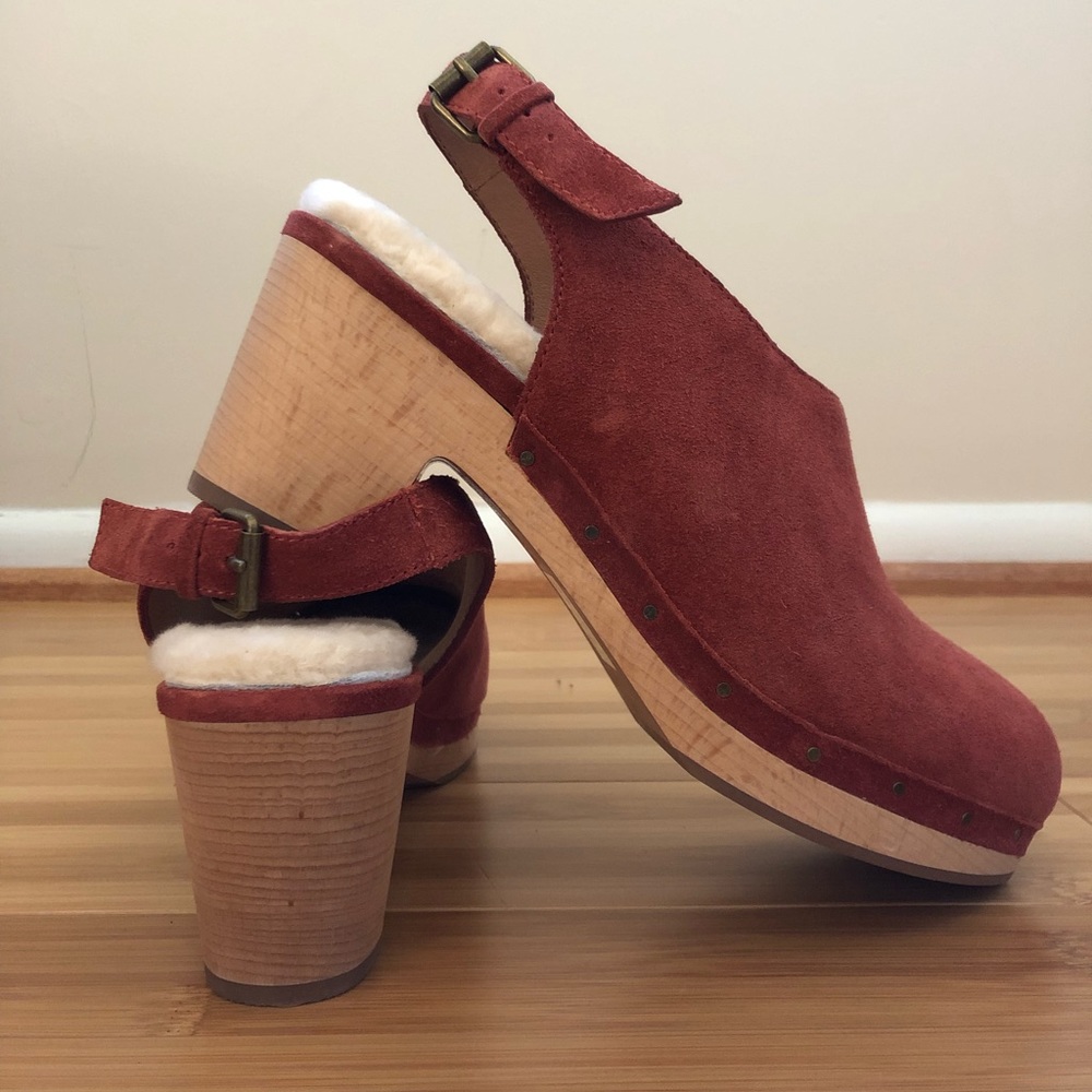 Madewell shearling clogs - never worn!